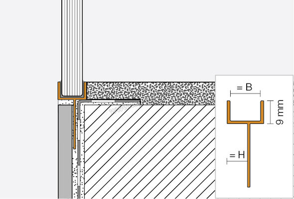 Schlüter Systems DECO-SGC-AE Afsluitprofiel Aluminium AE- Alu. bruut mat geanodiseerd Sterkte: 10 mm Breedte: 12 mm Lengte: 2,5 m SGC100AE12 | 317548