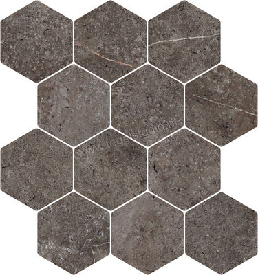  NovaBell Landstone Carbon 30x34 cm Special Esagona Circle Mat Gestructureerd Naturale LST227N | 320098