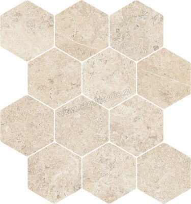  NovaBell Landstone Clay 30x34 cm Special Esagona Circle Mat Gestructureerd Naturale LST447N | 320125