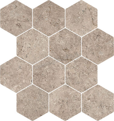 Novabell Landstone Taupe 30x34 cm Special Esagona Circle Mat Gestructureerd Naturale LST557N | 320155