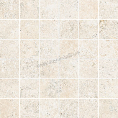 Novabell Landstone Raw White 30x30 cm Mozaiek 5x5 Mat Gestructureerd Naturale LST885N | 320209