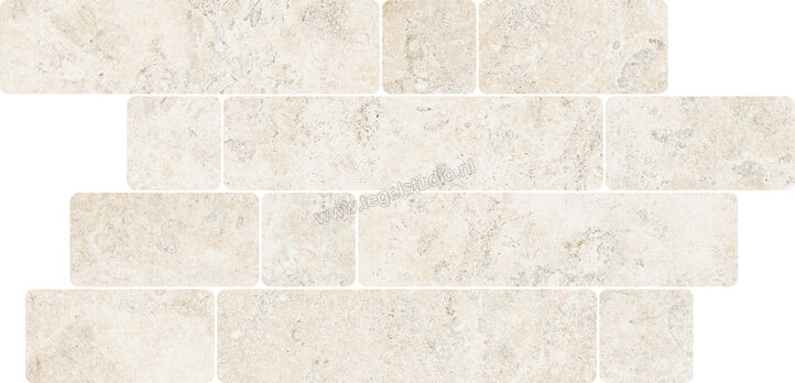  NovaBell Landstone Raw White 30x60 cm Special Muretto Circle Mat Gestructureerd Naturale LST888N | 320215