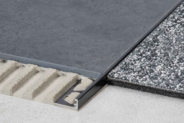 Schlüter Systems SCHIENE-TSR Afsluitprofiel Aluminium TSR - structuur-gecoat roestbruin Sterkte: 6 mm Lengte: 2,5 m A60TSR | 320548