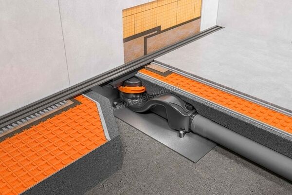 Schlüter Systems KERDI-LINE-VARIO-H 50 Set lijnafvoergoot met golfvormige afvoer, afvoer DN 50 horizontaal KLVRH50AG5 | 320917