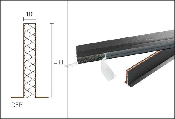 Schlüter Systems DILEX-DFP DFP10/250 Dehnfugenprofil mit Klebefuß Höhe 100 mm, Länge 2,5 m Sterkte: 100 mm Lengte: 2,5 m DFP10/250 | 321484