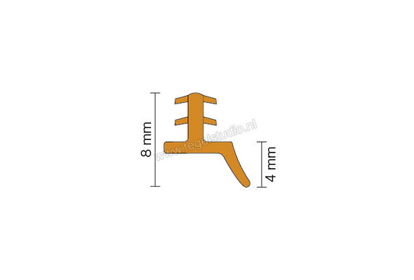  Schlüter Systems DESIGNBASE-CLZ DBZCL/PG Afdichtlip Lengte: 2,5 m DBZCL/PG | 321493