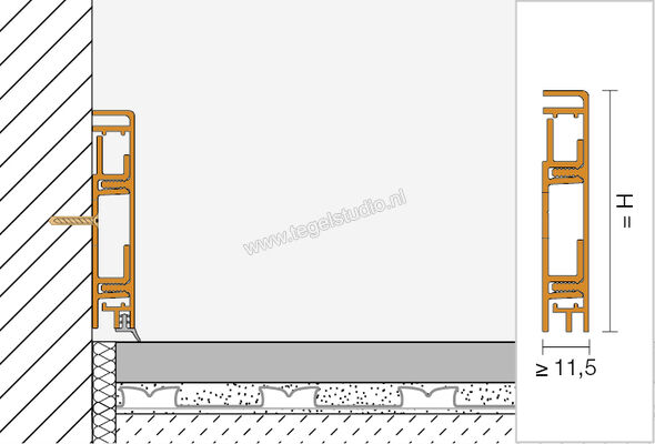 Schlüter Systems DESIGNBASE-CQ-AE DBCQ80AE Sterkte: 80 mm Lengte: 2,5 m DBCQ80AE | 321694