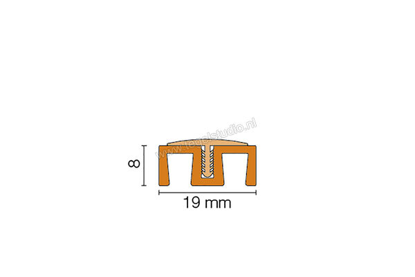  Schlüter Systems SHOWERPROFILE-WS Overstromingsbeveilingsprofiel Draagprofiel alu. bruut mat geanodiseerd Aluminium AE - Alu. bruut mat geanodiseerd Sterkte: 8 mm Breedte: 19 mm Lengte: 1 m SPWS19AE/100 | 322273
