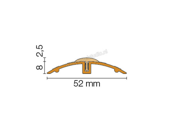 Schlüter Systems SHOWERPROFILE-WSK Overstromingsbeveilingsprofiel Draagprofiel alu. bruut mat geanodiseerd Aluminium AE - Alu. bruut mat geanodiseerd Sterkte: 8 mm Breedte: 52 mm Lengte: 2,5 m SPWSK52AE | 322291