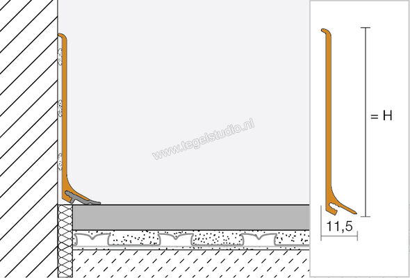 Schlüter Systems DESIGNBASE-SL-AE DBSL80AE Sterkte: 80 mm Lengte: 2,5 m DBSL80AE | 322417
