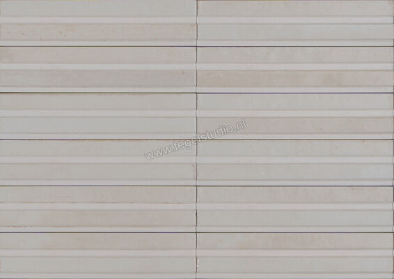 Marazzi Lume Off White 6x24 cm Decor 3D Rake Glanzend Gestructureerd Lux MP9D | 322912