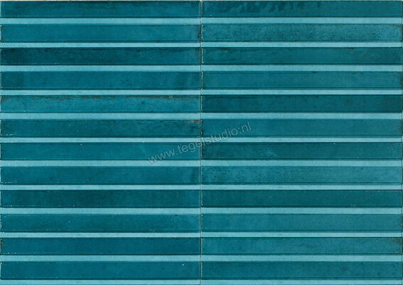 Marazzi Lume Ocean 6x24 cm Decor 3D Rake Glanzend Gestructureerd Lux MP9F | 322936