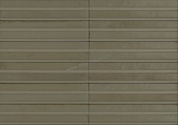 Marazzi Lume Greige 6x24 cm Decor 3D Rake Glanzend Gestructureerd Lux MP9J | 322942