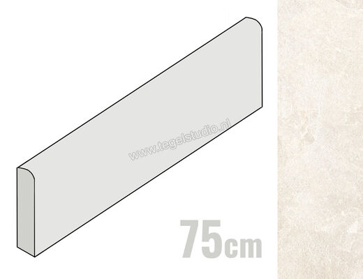  Marazzi Mystone Pietra Ligure Bianco 7x75 cm Plint Mat Vlak Naturale MPL4 | 322999