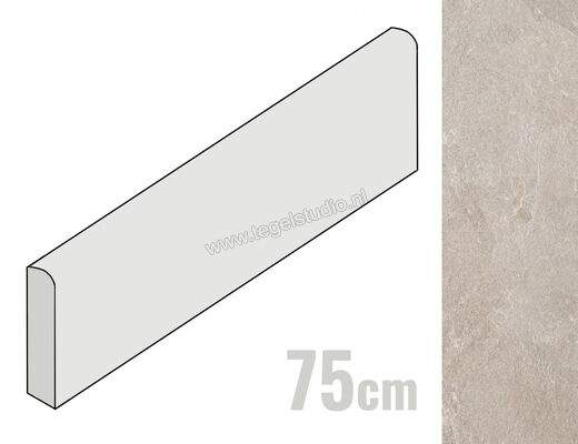  Marazzi Mystone Pietra Ligure Beige 7x75 cm Plint Mat Vlak Naturale MPL1 | 323011
