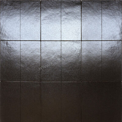  Marazzi Terramater Carbone 18.6x37.5 cm Vloertegel / Wandtegel Glanzend Gestructureerd Lux MPS2 | 323356