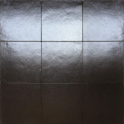  Marazzi Terramater Carbone 37.5x37.5 cm Vloertegel / Wandtegel Glanzend Gestructureerd Lux MPMH | 323362