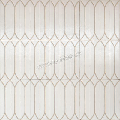  Marazzi Terramater Vaniglia 9.1x37.5 cm Wandtegel Struttura 3D Losanga Glanzend Gestructureerd Lux MPM5 | 323368