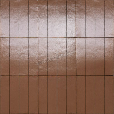 Marazzi Terramater Cotto 9.1x37.5 cm Vloertegel / Wandtegel Glanzend Gestructureerd Lux MPLL | 323425