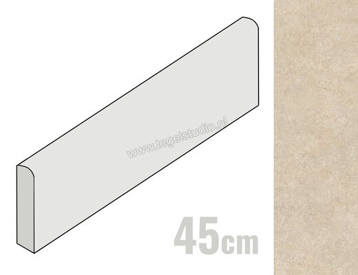  Marazzi Room Beige 8x45 cm Plint Mat Vlak Naturale MP9W | 323893