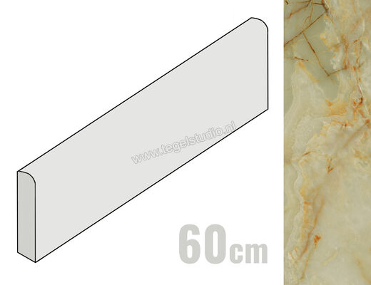 Marazzi Allmarble Onice Giada 7x60 cm Plint Glanzend Vlak Lux MPPC | 323905