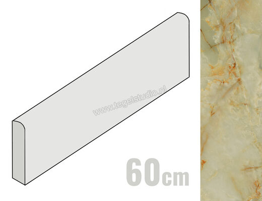 Marazzi Allmarble Onice Giada 7x60 cm Plint Mat Vlak Naturale MPP6 | 323920