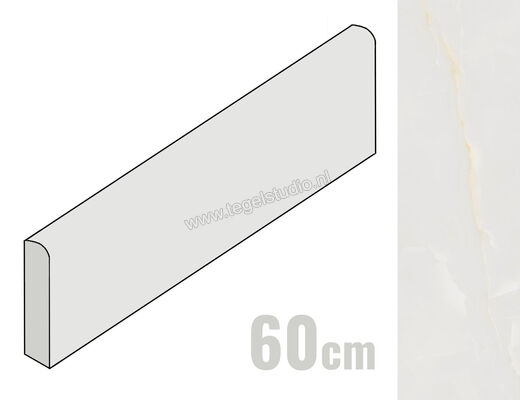  Marazzi Allmarble Onice Avorio 7x60 cm Plint Mat Vlak Naturale MPP5 | 323923