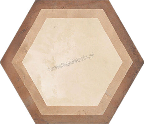  Marca Corona Terra Cornice Esagona Vers. C 21.6x25 cm Decor Mat Vlak 0393 | 32562