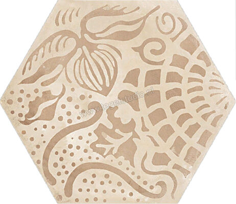  Marca Corona Terra Floreale Esagona Vers. C 21.6x25 cm Decor Mat Vlak 0401 | 32570