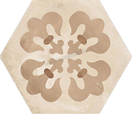  Marca Corona Terra Giglio Esagona Vers. C 21.6x25 cm Decor Mat Vlak 0405 | 32574