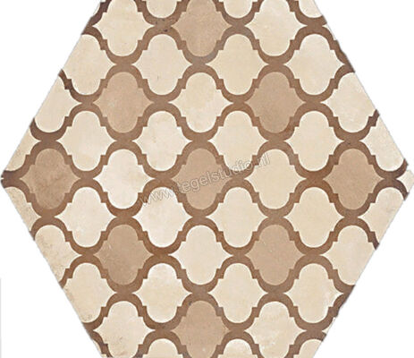  Marca Corona Terra Coloniale Esagona Vers. C 21.6x25 cm Decor Mat Vlak 0411 | 32578