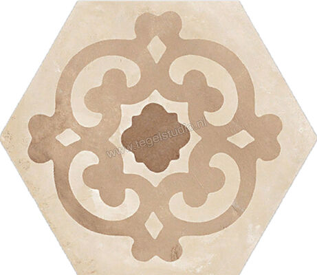  Marca Corona Terra Fiore Esagona Vers. C 21.6x25 cm Decor Mat Vlak 0415 | 32580