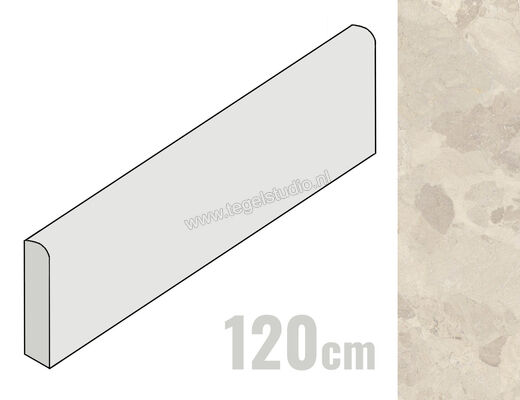  Imola Ceramica Crew Bitter Beige B 6x120 cm Plint Mat Vlak Natural CR BIT BT120B | 325891