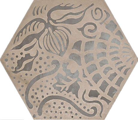  Marca Corona Terra Floreale Esagona Vers. F 21.6x25 cm Decor Mat Vlak 0402 | 32590