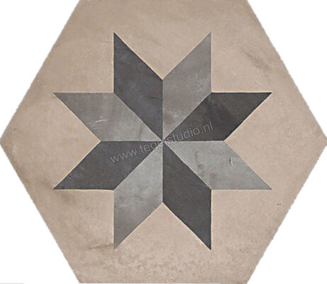  Marca Corona Terra Stella Esagona Vers. F 21.6x25 cm Decor Mat Vlak 0404 | 32592