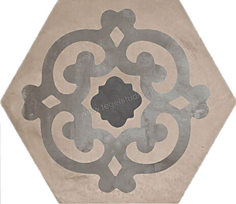  Marca Corona Terra Fiore Esagona Vers. F 21.6x25 cm Decor Mat Vlak 0416 | 32594