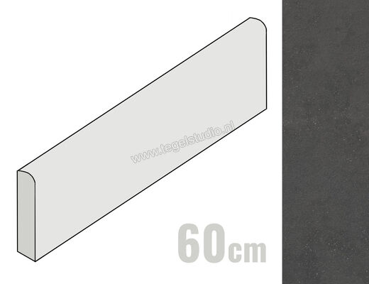  Imola Ceramica Replay Black N 6x60 cm Plint Mat Vlak Natural REPLAY BT60N | 327514