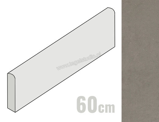  Imola Ceramica Replay Dark Grey DG 6x60 cm Plint Mat Vlak Natural REPLAY BT60DG | 327520