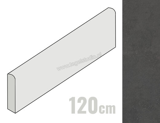  Imola Ceramica Replay Black N 6x120 cm Plint Mat Vlak Natural REPLAY BT120N | 327532