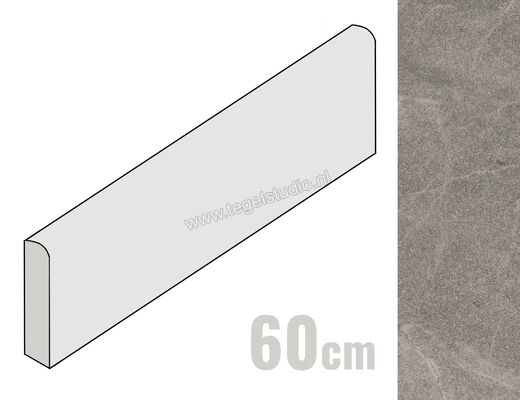  Imola Ceramica Blue Savoy Grey G 6x60 cm Plint Mat Gestructureerd Natural BLSV BT60G | 329623