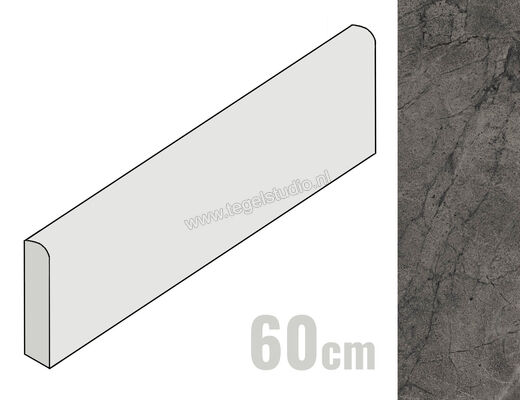  Imola Ceramica Blue Savoy Dark Grey DG 6x60 cm Plint Mat Gestructureerd Natural BLSV BT60DG | 329626