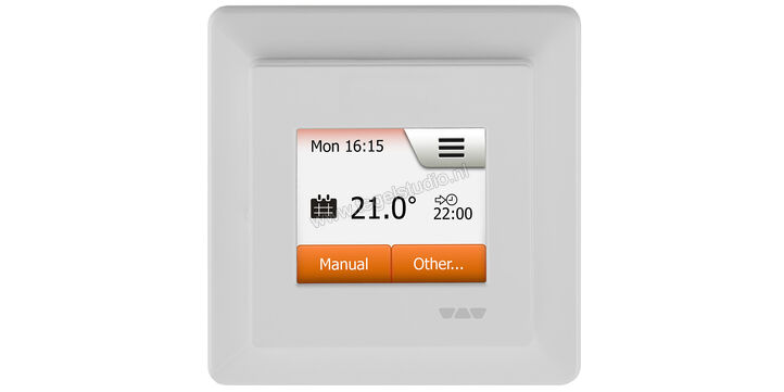 Schlüter Systems DITRA-HEAT-E-R Thermostaat Touchscreen thermostaat (230 V) met twee externe sensoren zuiver wit DHERT2/BW | 32988