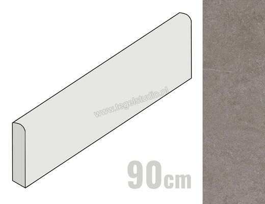  Imola Ceramica Stoncrete Grey G 6x90 cm Plint Mat Gestructureerd Naturale STCR BT90G | 330453