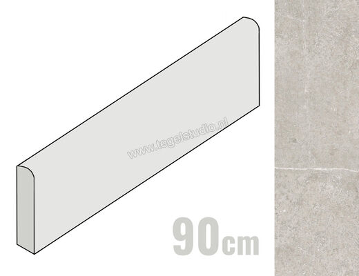  Imola Ceramica Stoncrete Camargue CG 6x90 cm Plint Mat Gestructureerd Naturale STCR BT90CG | 330465