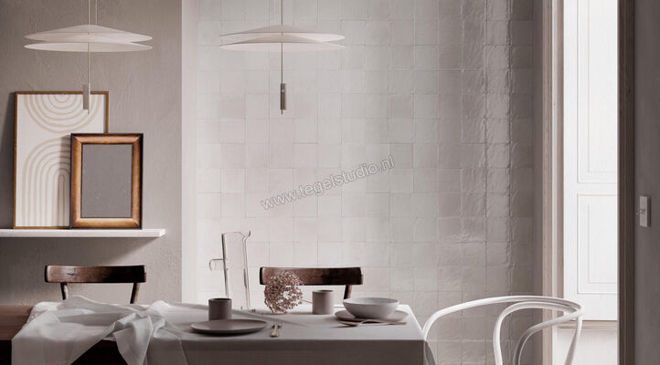  Ragno Gleeze Bianco 10x10 cm Decor Glanzend Gestructureerd Naturale R8GK | 334158