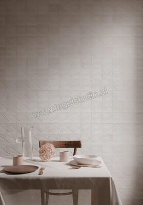  Ragno Gleeze Bianco 10x10 cm Decor Struttura Egg Glanzend Gestructureerd Naturale R8GS | 334167