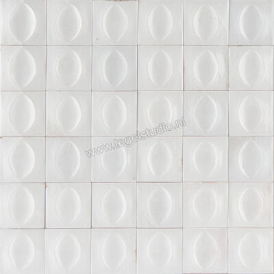 Ragno Gleeze Bianco 10x10 cm Decor Struttura Egg Glanzend Gestructureerd Naturale R8GS | 334251