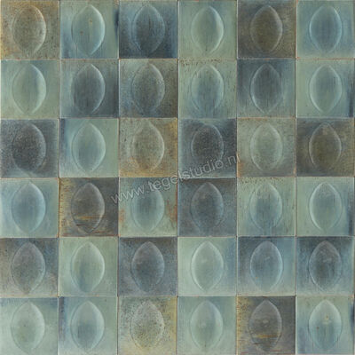  Ragno Gleeze Turchese 10x10 cm Decor Struttura Egg Glanzend Gestructureerd Naturale R8GU | 334269