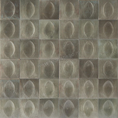 Ragno Gleeze Grigio 10x10 cm Decor Struttura Egg Glanzend Gestructureerd Naturale R8GW | 334281