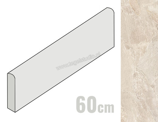  Novabell Deepstone Hyper Shell 7x60 cm Plint Mat Gestructureerd Naturale DPSHB40K | 336402